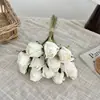 Ramo Retro de Rosas Estilo Americano, Flores Artificiales con Bordes Quemados, Flores Falsas para Decoración de Sala de Estar y Mesa de Comedor, Accesorios para Fotografía
