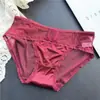 [Rojo Ancola] 880# Ropa Interior Roja Grande de Año Nuevo Malla de Encaje Seda de Hielo Ropa Interior Roja