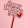 Nuevo estilo transfronterizo Ins Feliz Día de San Valentín Decoración de pastel de acrílico Tarjeta de pastel de San Valentín Complemento de pastel