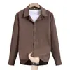 Camisa versátil de nicho sin planchado con tejido de burbujas en los hombros, camisa casual elegante de manga larga para hombre, color liso, para primavera y otoño