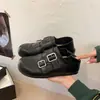5cm2026 Calzado exterior zapatos de vestir estilo coreano retro tacón oculto hebilla nueva zapatos pequeños de cuero Velcro temporada otoño e invierno suela gruesa