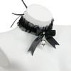 Collar con colgante de mariposa y encaje suave para niña, cadena para clavícula, correa para el cuello, accesorios al por mayor