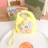Funda para Auriculares de Lana Rellena de Dibujos Animados Tejida a Mano Funda para Auriculares de Lana Mini Monedero Bolsa de Almacenamiento