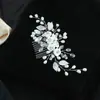 Tocado de Perlas y Cristales Tejido a Mano, Diadema de Novia, Peine para el Cabello, Pasador de Lujo Ligero, Accesorios para el Cabello de Performance para Niñas