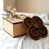 Caja de regalo de tarjeta de felicitación de madera nueva más vendida transfronteriza, suministros de boda, caja de tarjetas de presentación calada, caja de registro, caja de regalo de boda de madera