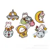 Parche de Tela Bordado de Conejo de Peluche para Reparar Agujeros, Parche para Ropa, Parche Decorativo para Bolsos, Autoadhesivo y Cosible