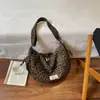 Bolso Bandolera de Empanada con Estampado de Leopardo de Moda 2026 Otoño Nuevo Retro Gran Capacidad Bolso de Axila Casual para Viaje Diario Bolso de un Solo Hombro