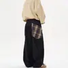 Diseño de estilo callejero retro americano, jeans holgados de pierna ancha hasta el suelo, pantalones banana, pantalones guadaña