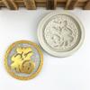 Molde de silicona fino y redondo con forma de palabra de la suerte, herramientas de decoración de chocolate y azúcar, molde de jabón hecho a mano para aromaterapia con yeso