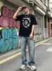 Jeans de Pierna Ancha con Bolsillo de Costura 3D Estilo Ropa de Trabajo para Hombre, Pantalones Casuales Rectos Ajustados para Mujer, Nuevos de Primavera, Modernos