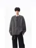 Cárdigan Retro de Cuello Redondo para Hombre Estilo Japonés Otoño e Invierno Holgado Casual Tejido de Punto de Alta Gama Chaqueta de Punto