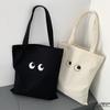Verano Letras Simples Bolsa de Lona Portátil Cierre Bolso de Hombro Casual Bolsa de Tela Snack Compras Computadora Bolsa para Libros para Mujeres