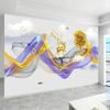 2025 Nuevo Mural de Pared de Fondo de TV Sala de Estar Sofá Estéreo 3D Alce Adhesivo de Pared Atmosférico Revestimiento de Pared Papel Tapiz Sin Costuras