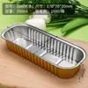 Caja de Almuerzo Desechable Caja de Almuerzo de Papel de Aluminio Dorado Caja de Embalaje Caja de Lata para Barbacoa Rectangular en Forma de Corazón para Llevar Comida Rápida Aislamiento