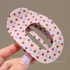 Color café con leche clip de pico de pato floral pasador grande para recogido en la nuca, accesorio de pelo de felpa nuevo de otoño e invierno 2026 para mujer