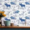 Pegatina de Pared Floral Romántica Autoadhesiva Papel Tapiz Resistente a la Humedad y al Moho Ecológico Lujo Ligero Decorativa para Pared de Dormitorio Armario Renovación