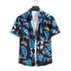 Camisa de manga corta con estampado completo de pájaros para hombre, verano, retro, callejero, estilo hawaiano perezoso, para pareja, vacaciones, playa, camisa de flores