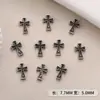 Accesorios Transfronterizos para Uñas, Estilo Punk Oscuro, Decoraciones Metálicas de Cruz Retro para Uñas, Accesorios Portátiles para Uñas DIY