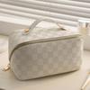 Bolsa de cosméticos con forma de almohada para mujer, portátil, de gran capacidad, para guardar cosméticos, de gran valor estético, para viajes y lavado.