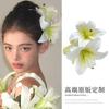 Pasador de Flores Super de Hada para Primavera y Verano con Lirios, Rosas Dulces de Playa y Flor de Hibisco para el Lado del Cabello y el Flequillo, Perfecto para Salir