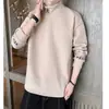 Nova moletom de fleece da moda estilo Harajuku para homens, outono/inverno, com bordado, corte solto, gola alta discreta, e projetado como camada base ou peça principal para adolescentes