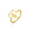 Anillo de gimnasia ballet para mujer simple de acero inoxidable corazón de amor moda hip hop anillo hueco joyería regalo de boda