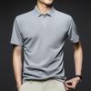 Camiseta de manga corta con solapa de verano para hombre, polo de media manga de alta gama para hombre de mediana edad, informal de negocios, nueva camiseta para hombre
