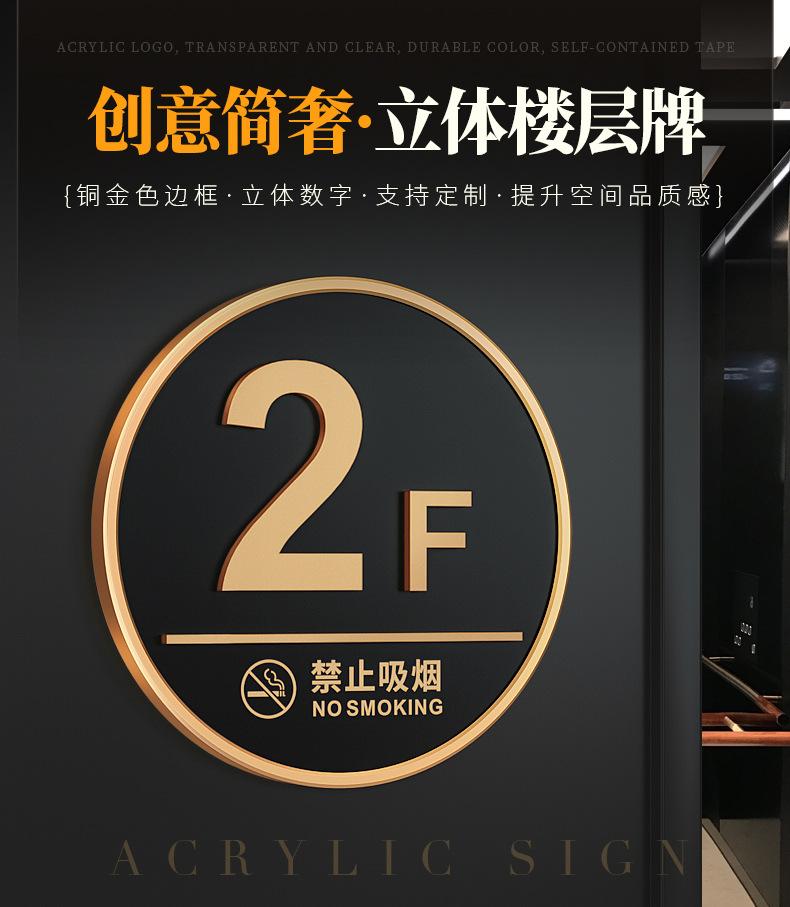 亚克力楼层牌