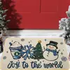 Felpudo Festivo de Navidad para Entrada, Resistente a la Suciedad, Resistente al Desgaste, Fácil de Limpiar, Felpudo para Baño, Absorción Rápida de Agua, Alfombrilla Antideslizante