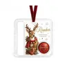Pingente de Armazenamento de Acrílico Boneco de Neve de Natal Transfronteiriço, Clipe de Dinheiro de Acrílico, Porta-Dinheiro Enrolável, Ornamento Decorativo de Natal