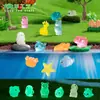 Creativos Luminosos Transfronterizos Lindos Animalitos Botella Ecológica Accesorios de Decoración DIY Micro Paisaje Pequeños Adornos