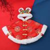 Nueva Capa con Cabeza de Tigre Estilo Chino Chal de Invierno para Bebés y Niños Pequeños Capa Cálida con Capucha y Cabeza de Tigre Bordada Tradicional