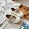Zapatos de Cuero para Niñas Pequeñas 2026 Primavera/Otoño Zapatos Individuales para Bebés Puntera Redonda Plateada Estilo Coreano Zapatos de Princesa Suela Suave Mocasines de Corte Bajo