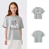 Ropa para Niños Balabala Camiseta de Manga Corta para Niñas Colección Verano 2026 Niños Grandes Top Antibacterial Árbol de Té Estilo Delgado