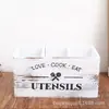 Caja de Almacenamiento para Cubiertos y Utensilios de Cocina Plegables Transfronterizos, Caja de Madera para Almacenamiento y Organización de Utensilios de Cocina de Escritorio y Montaje en Pared