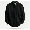 Suéter de Invierno 2026 Estilo Coreano Nuevo con Cuello Henley para Hombre, Suéter de Punto Retorcido, Suéter Falso de Dos Piezas para Hombre