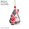 Adornos navideños de madera estilo retro americano, colgantes de madera nostálgicos de muñeco de nieve y Papá Noel, etiquetas colgantes para decoración de árbol de Navidad, regalos