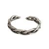 Lan Zhi Tai Joyería sin color de rejilla plateada Anillo de nicho de personalidad simple retro para mujer Anillo de plata 925 Venta al por mayor Mujeres