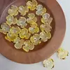 Estilo Antigo Bicolor Carimbado a Ouro Flor Irregular de Três Pétalas Feita à Mão DIY Presilha de Cabelo Estilo Antigo Grampo de Cabelo Acessórios de Joias com Contas