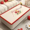 Tapete de Mesa de Centro para Ano Novo 2025 Impermeável e à Prova de Óleo Luxo Leve High-End Vermelho Festivo Sala de Estar Mesa de Centro Toalha de Mesa Tapete Protetor
