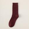 Nuevos Calcetines de Cachemira para Mujer Otoño e Invierno Patrón Oscuro Media Pantorrilla Estilo Coreano Versátiles Calcetines de Pelo Largo Fábrica de Zhuji Exportación Transfronteriza