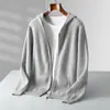 2026 Nueva Sudadera con Capucha y Cremallera de Lana para Hombre Otoño e Invierno, Chaqueta Cardigan Holgada Engrosada, Top Deportivo Casual