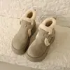 Botas de Nieve de Suela Gruesa para Mujer, Nuevo Estilo Versátil Invierno 2026, Forradas de Felpa y Zapatos de Algodón Extra Gruesos, Botines Cortos de Plataforma Ultra Gruesos