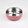 Nuevo tazón de acero inoxidable 304 para niños que aprenden a comer, tazón de alimentación de silicona, anti-quemaduras, tazón redondo especial para bebés, vajilla infantil