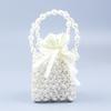 Internet Celebrity Women's Bag Novo 2022 Simples Oval Pearl Handbag Texturizado Western Style Hollow Woven Bolsa Feita à Mão