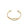 Pulsera de anillo de Mobius para mujer, ola simple, pulsera versátil, celebridad de Internet, Mori, abierta, color electrochapado, protección de color, oro de 18 quilates