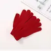 Gorro de Punto Hecho a Mano Transfronterizo para Mujer Color Sólido Otoño Invierno Versátil Cálido Gorro para Hombre Set de Gorro y Guantes de Lana Lisos para Pareja
