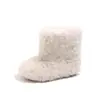 Botas de Nieve para Niñas Invierno 2026 Estilo Nuevo Botines Cortos Forrados de Piel, Botas Cálidas Acolchadas de Algodón para Niñas Pequeñas y Bebés