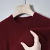 Suéter de punto de color liso con cuello redondo para hombre, comercio exterior transfronterizo, nuevo estilo otoño e invierno 2026, suéter base versátil de hilo de núcleo