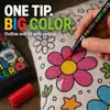 Marcadores de tecido de 48 cores para graffiti DIY e pintura em roupas, bolsas, cobertores, material de papelaria para artesanato para pais e filhos
